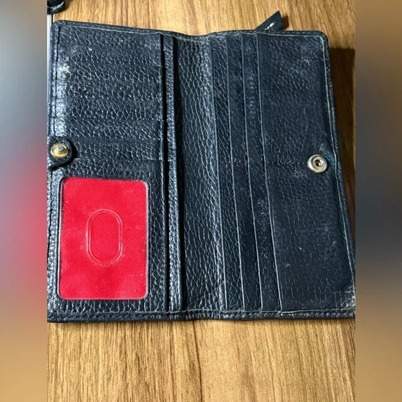 Preloved-Dooney & Bourke Pebbled Leather Slim Wallet- midnight blue - Picture 4 of 4